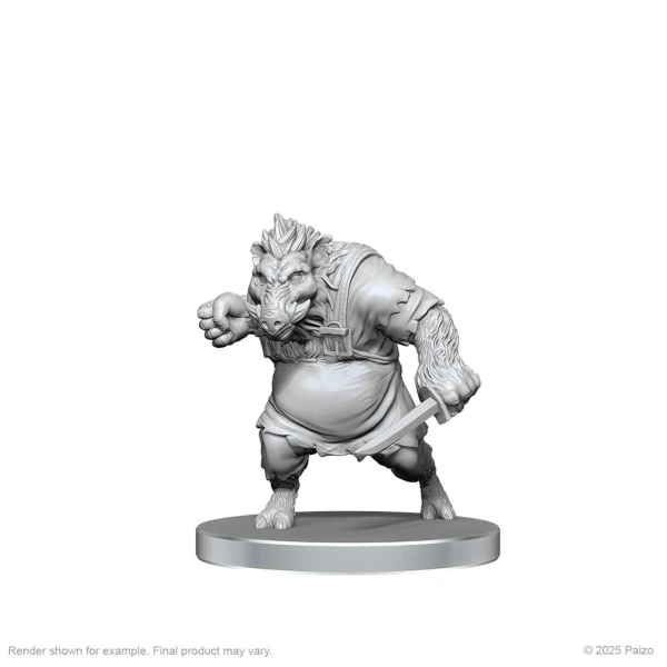 Werewolf & Wereboar: Pathfinder Deep Cuts Unpainted Miniatures (W26)
