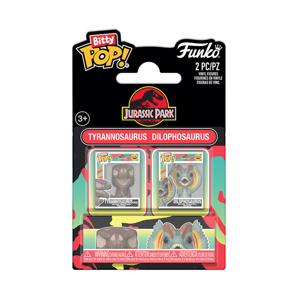 Bitty POP 2pk: Jurassic Park - T-Rex & Dilo
