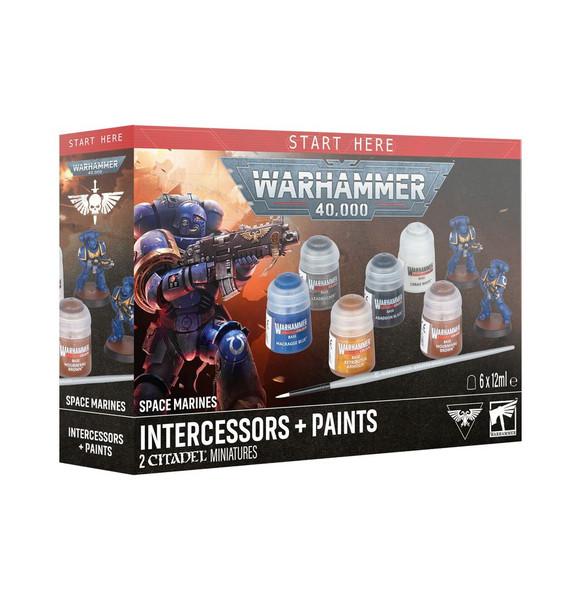 Space Marine Intercessors +Paints
