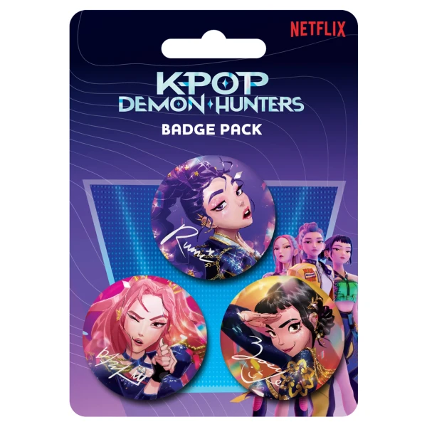 K-Pop Demon Hunters (Huntrix) 3pc Badge Pack