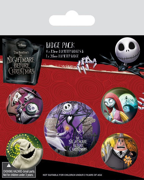 NIGHTMARE BEFORE CHRISTMAS (CHARACTERS) BADGE PACK