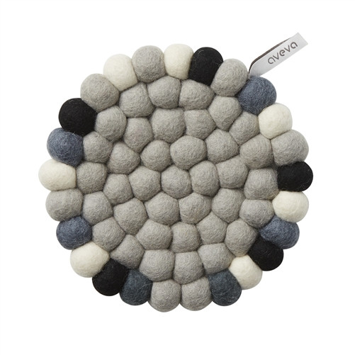 Aveva Design Wool Felt Ball Trivet - Thumbnail 4