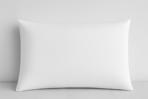 Cotton Pillowcases White Stripes *Junior Size* 16x24" - set of 2