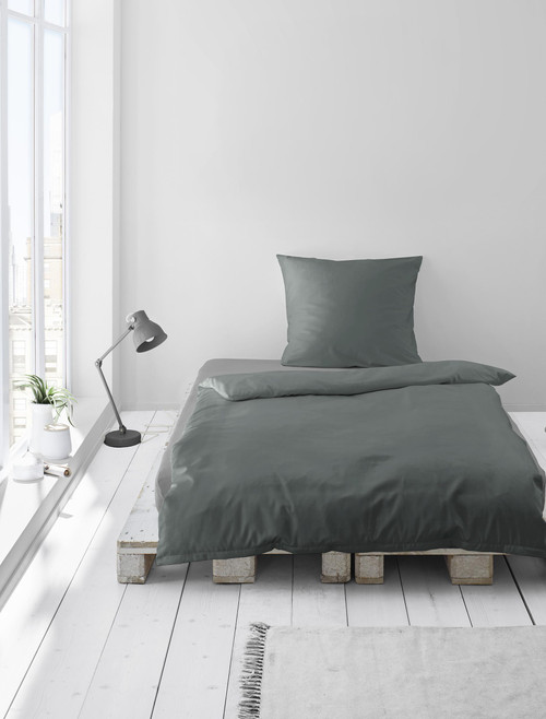 Duvet Cover Set LAGO *Flannel* graphite / dark grey Duvet Cover Set LAGO *Flannel* graphite / dark grey