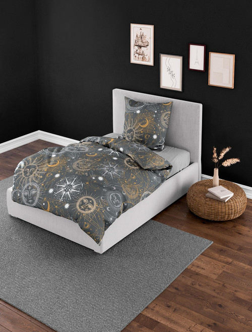 Duvet Cover Set COSMOS *FLANNEL Cotton* -new- Duvet Cover Set COSMOS *FLANNEL Cotton* -new-