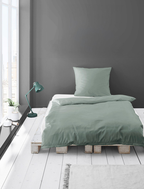 Duvet Cover Set LAGO *Flannel* sage green