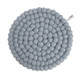 Aveva Design Wool Felt Ball Trivet Hot Pad 10 inch *Grey Large*