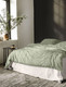Duvet Cover Set BIANCA *lime green seersucker cotton*