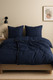 Duvet Cover Set "NAVY" *with piping*