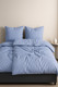 Duvet Cover Set "LIGHT BLUE" *with piping*