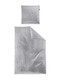 Jacquard Duvet Cover Set "MEADOW WHISPER" in silver / grey