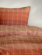 Duvet Cover Set "SUNSET GRID" / terracotta / orange / *NEW*