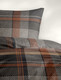 Mocha Plaid Cotton Duvet Cover Set – Chocolate Brown & Charcoal