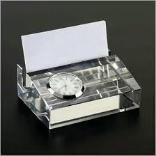 Business Card Holder w/clock