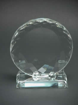 Crystal plate w/stand (5.25")