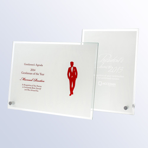 Chroma Plaque with Jade Glass - White