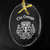 Beveled Jade Glass Oval Ornament 