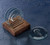Round Coaster Set with Wooden Base
