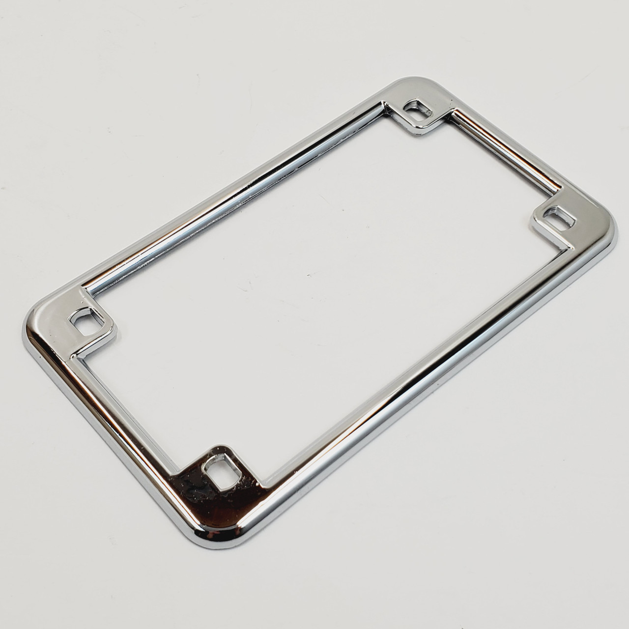 Chrome 7”x4” US Motorcycle License Plate Frame/Mount – Metal Frame