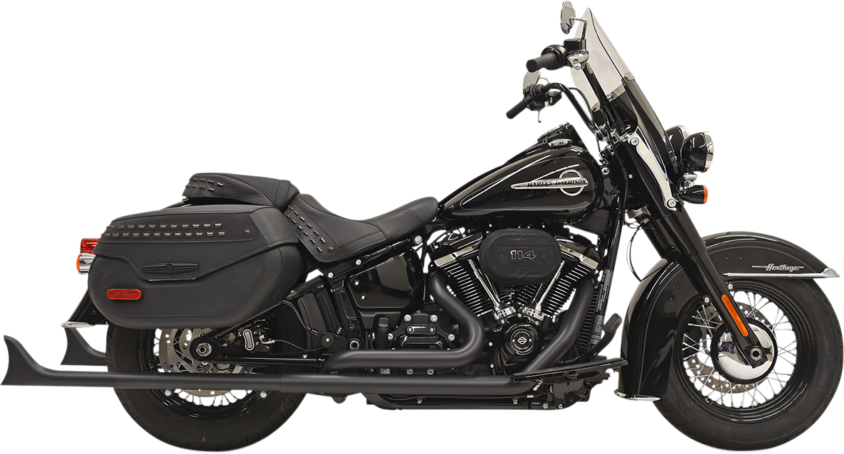 BASSANI XHAUST Fishtail Exhaust without Baffle 33" for 2018+ Softail