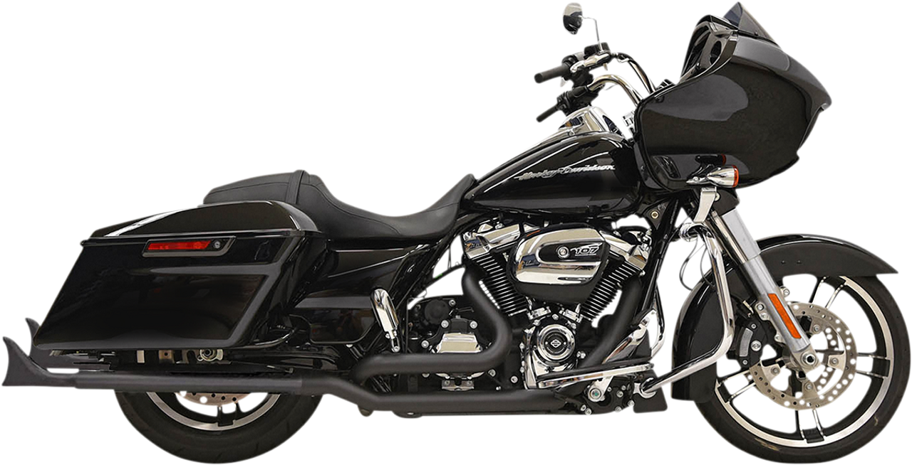 Bassani Xhaust 33 Fishtail Slip On Mufflers with Baffles Black for 1995 2016 Harley Davidson Touring Models see fitment 1F27EB 33