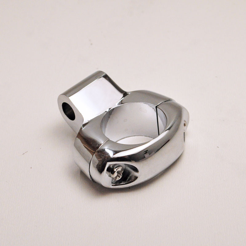 Chrome Mirror Mount Clamp For 3/4 Inch Handlebars – Universal Motorcycle, Vintage, Minibike – Clamp Only