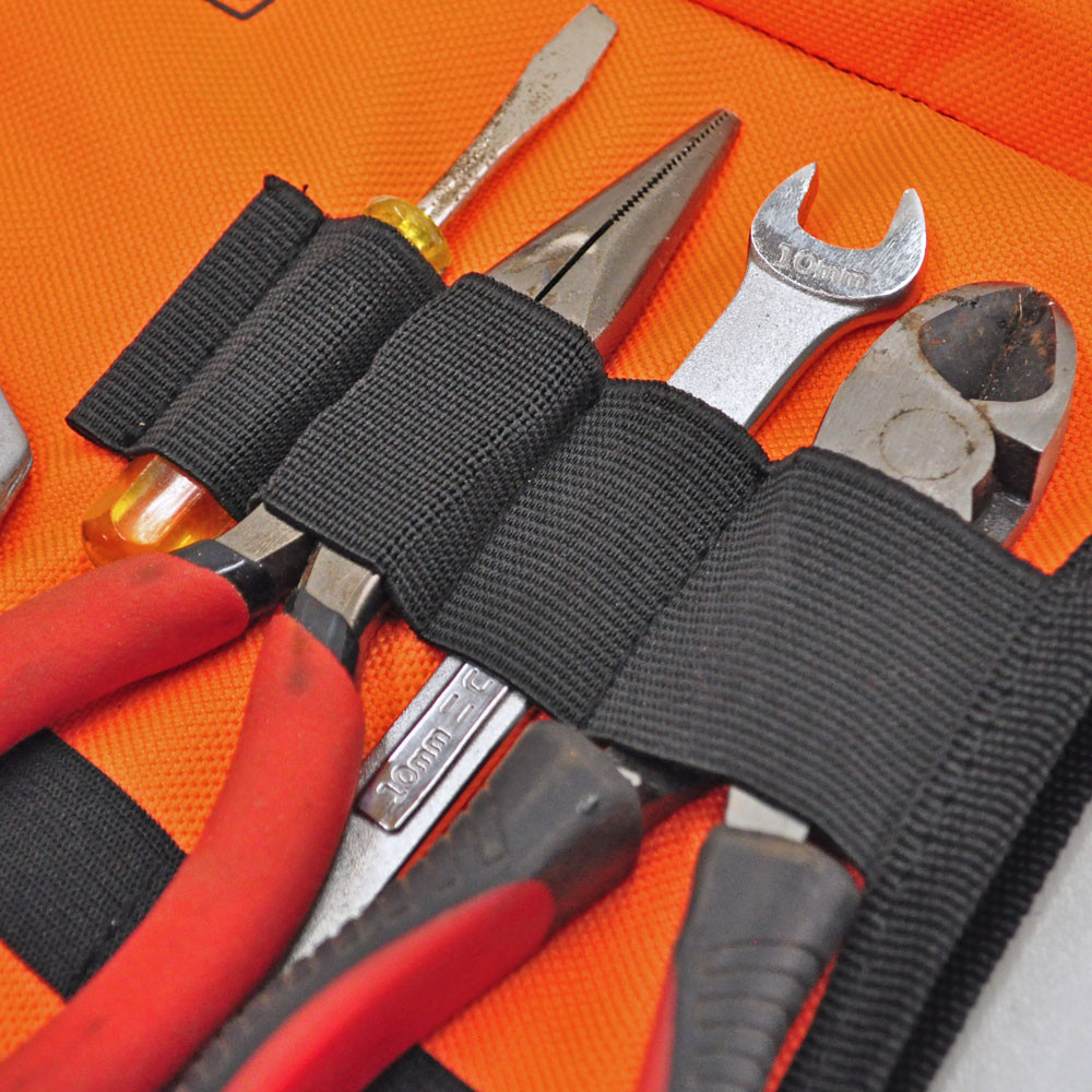 Nelson-Rigg® Rigg Gear Tool Roll - Black Polyester with Hi-Viz Orange ...