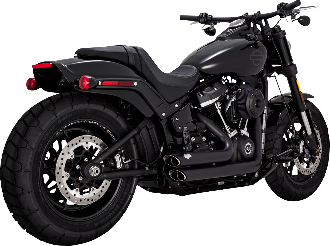 VANCE & HINES Shortshots Staggered Exhaust System - Matte Black 