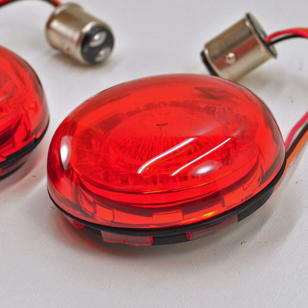 Custom Dynamics® ProBEAM Dynamic RINGZ™ Rear RED LED Turn Signals with Red Lenses for 1157 Bulbs
