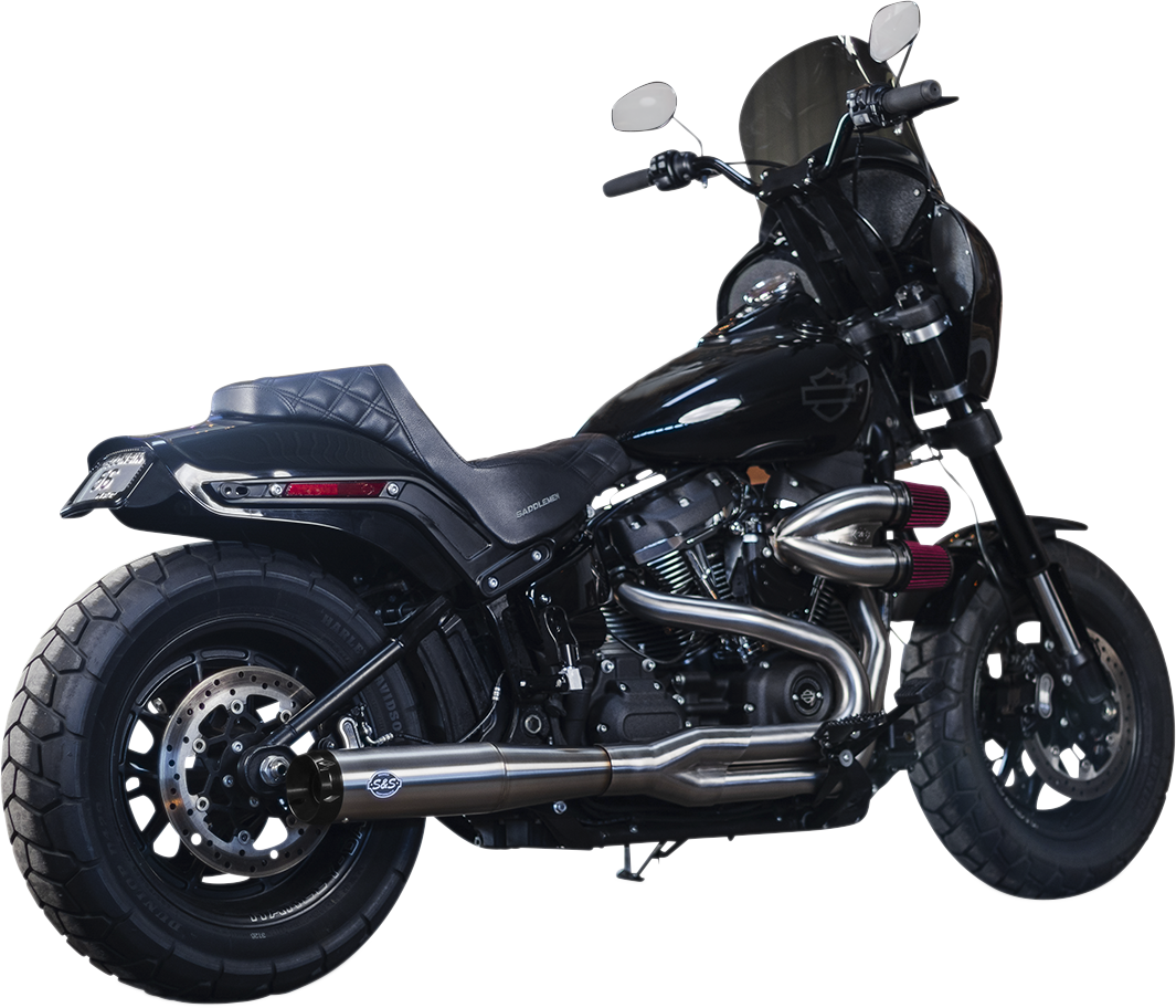 S&S Cycle Diamondback 2-1 50 State Exhaust System, Guardian Black with Black Endcap for 2017-'22 M8 Touring Models