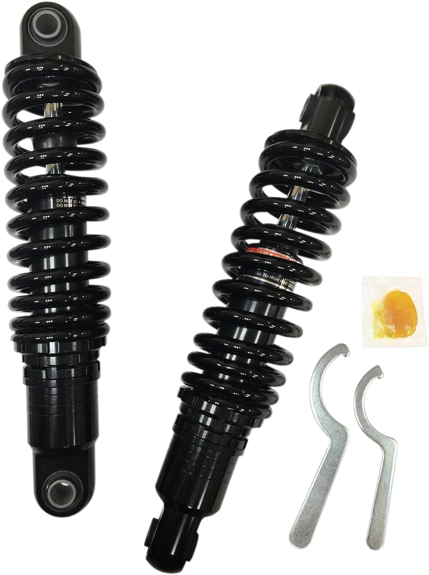 DRAG SPECIALTIES SHOCKS Premium RideHeight Adjustable Shocks Black Heavy Duty 12" C16