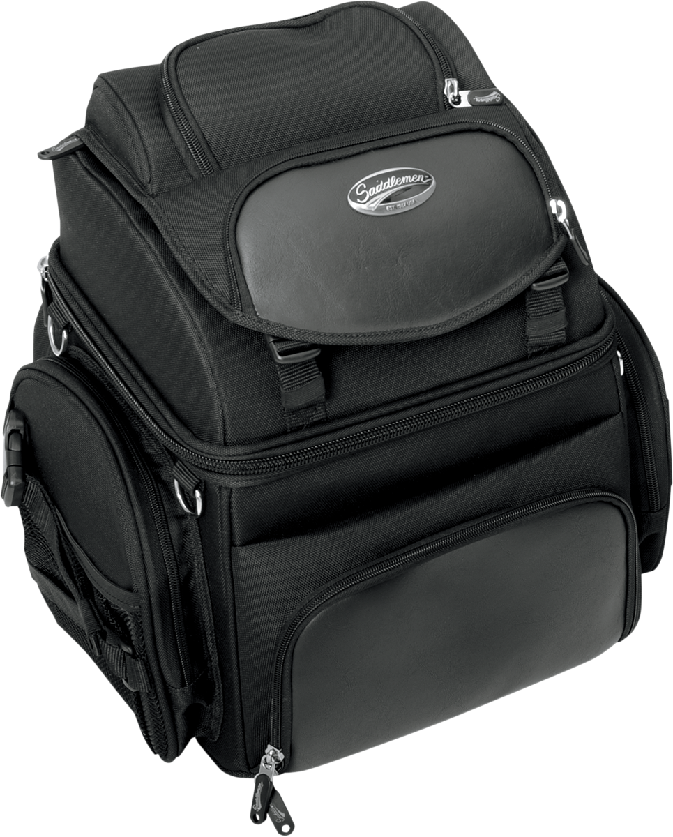 Saddlemen 3515-0113 Rücksitztasche Für Motorrad – Mit Versa-Mount & Sissy-Bar-Gurt, Abnehmbaren Rucksackgurten, Regen Geschützt