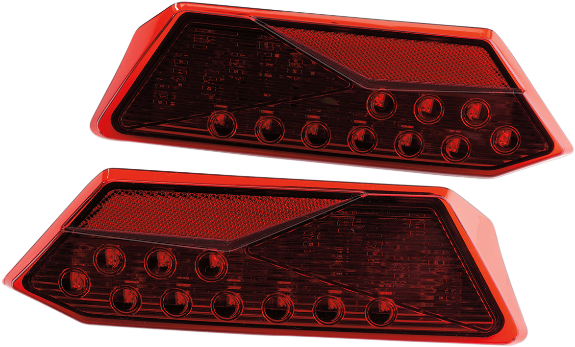 MOOSE UTILITY Taillights - LED - RZR1000 - Red 100-3385-PU - Billet ...