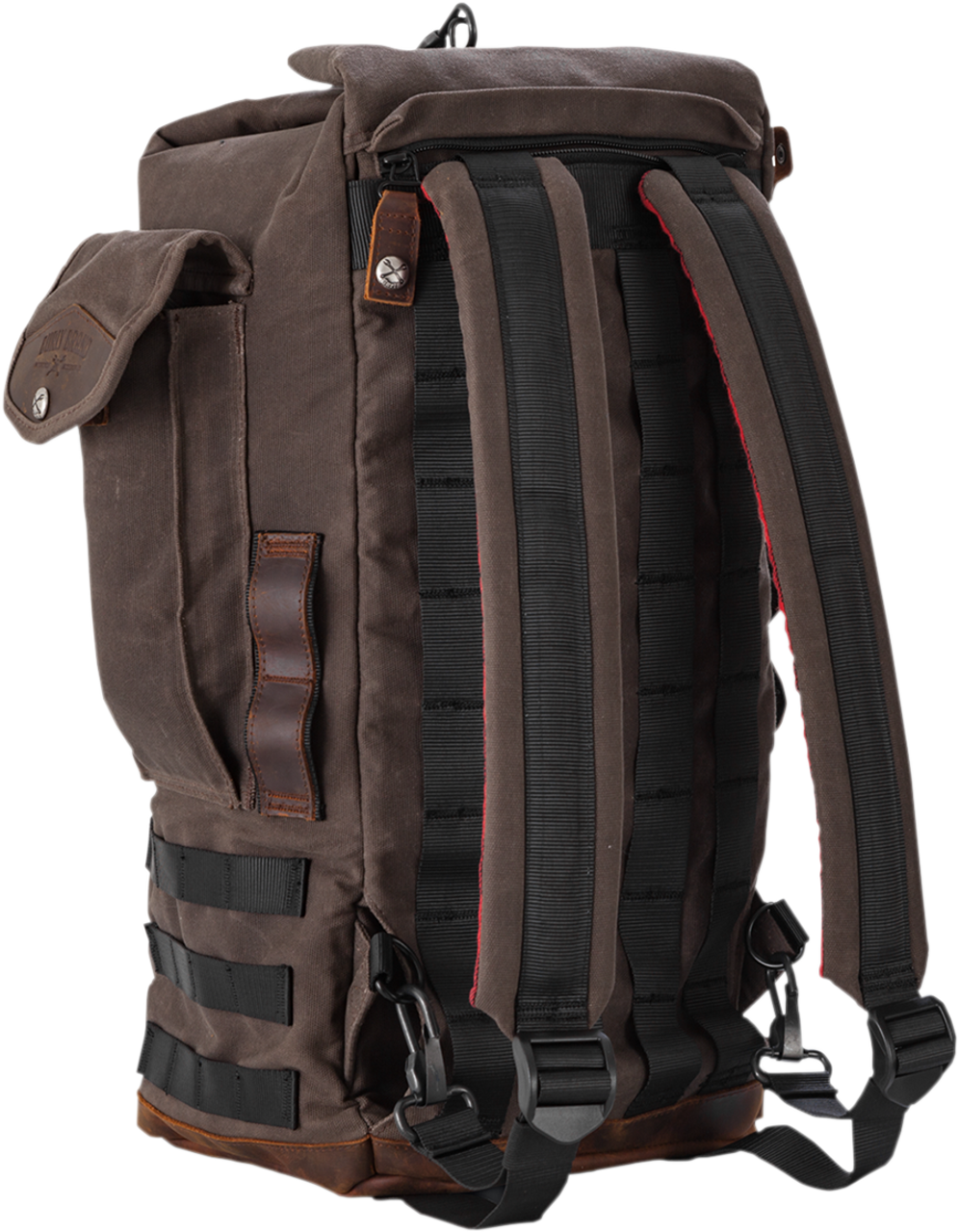 BURLY BRAND Voyager Motorcycle Sissy Bar Backpack Dark Oak B151013D