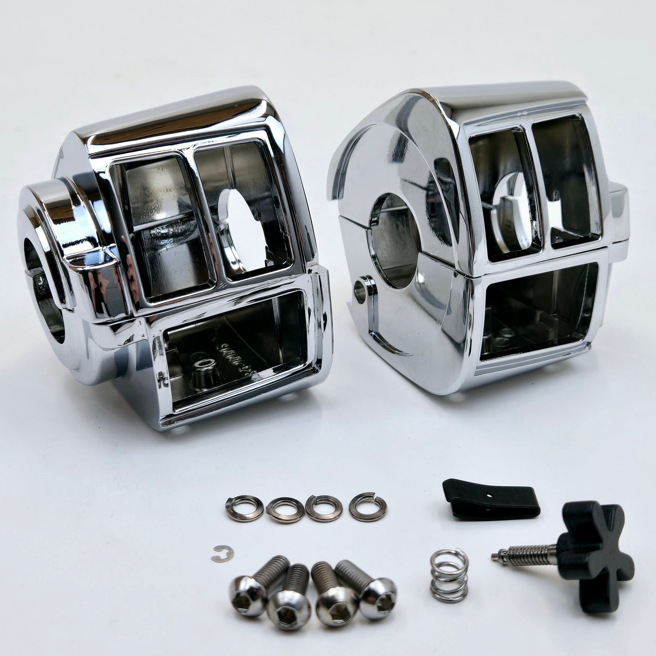 Chrome Plated Switch Housing Covers with Mounting Hardware & Thumb