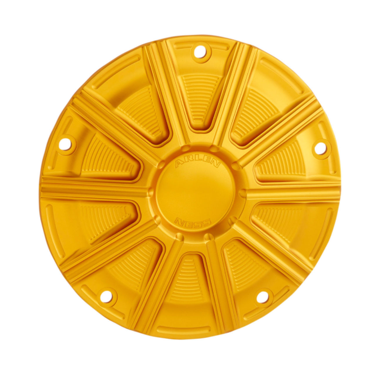 Arlen Ness® 700020 10-Gauge Aluminum Derby Cover with Gold Finish