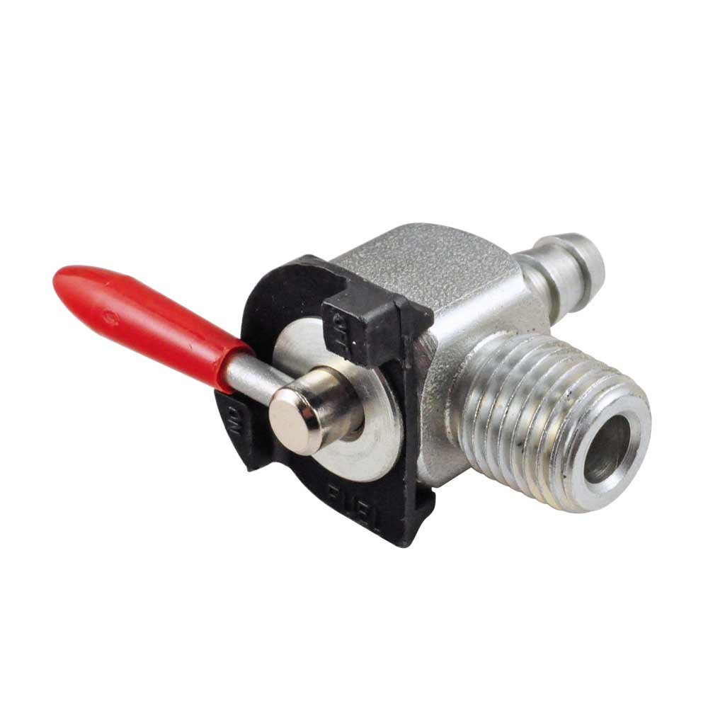 1/4” 90 Degree Petcock Ball Valve For Use with 1/4" ID Fuel Hose (1