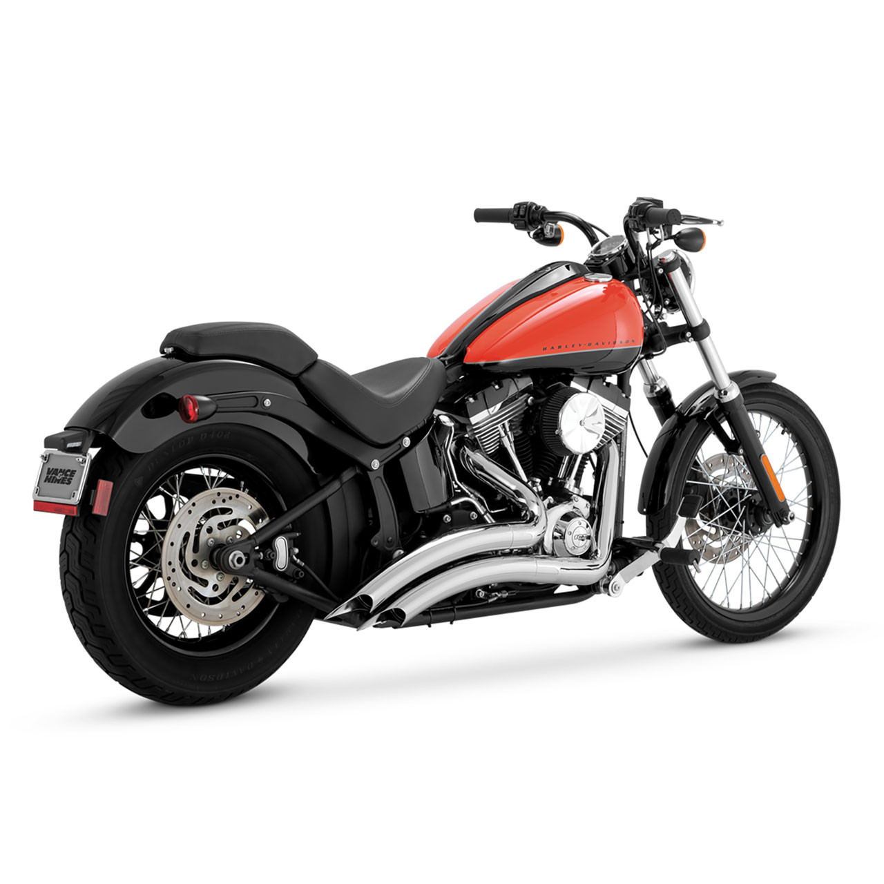 バVance&Hines（バンス＆ハインズ） ビッグラディウス 2-into-2 クローム 1986〜2017 ソフテイル Vance & Hines® Big Radius Chrome 2-Into-2 Exhaust System for 1986