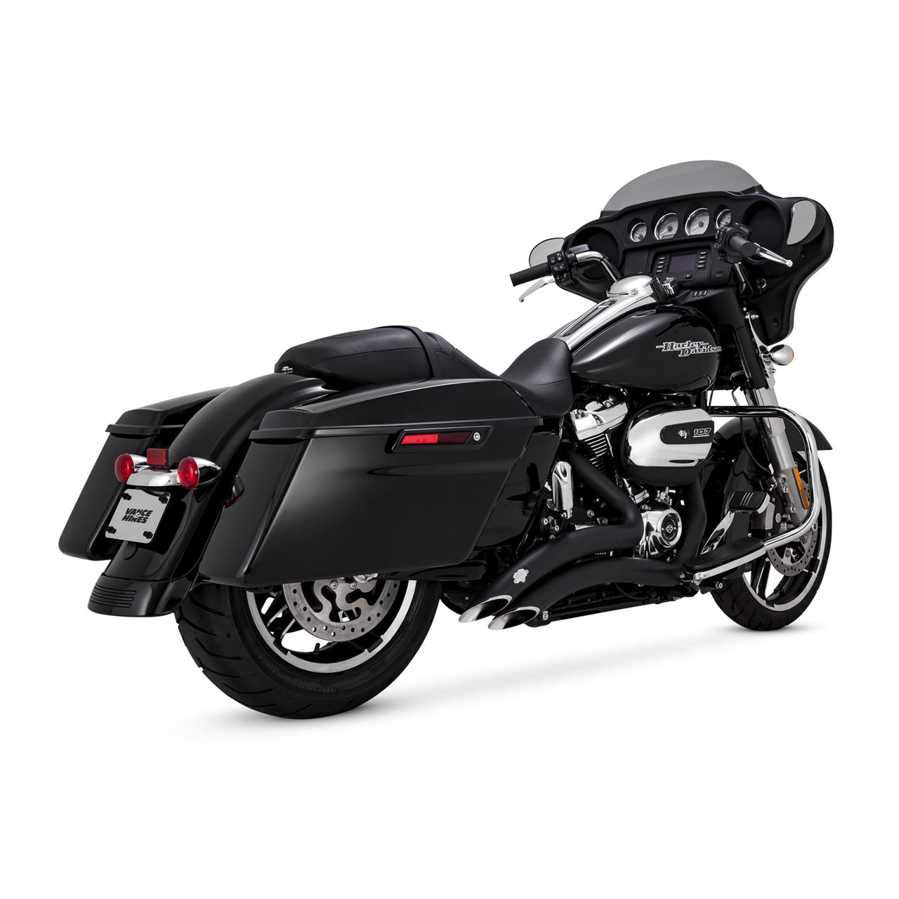 Vance & Hines® Big Radius 2into2 Exhaust System in Black with Baffles