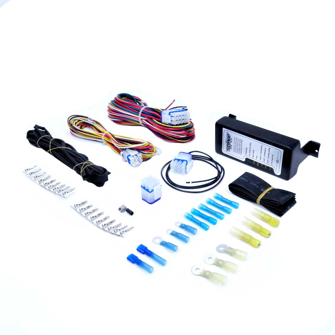 Ultima® Complete Universal Motorcycle Wiring Harness Kit with Module, Wires and Connectors - Waterproof Module with Diagnostic LEDs to locate shorts or overloads - 12 Volt | Wiring Harness Kit | | Billet Proof Design