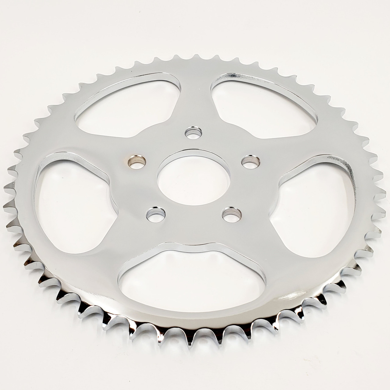 48 Tooth Belt-to-Chain Drive Conversion 5-Spoke Rear Chrome 48 Tooth Belt-to-Chain Drive Conversion 5-Spoke Rear Chrome