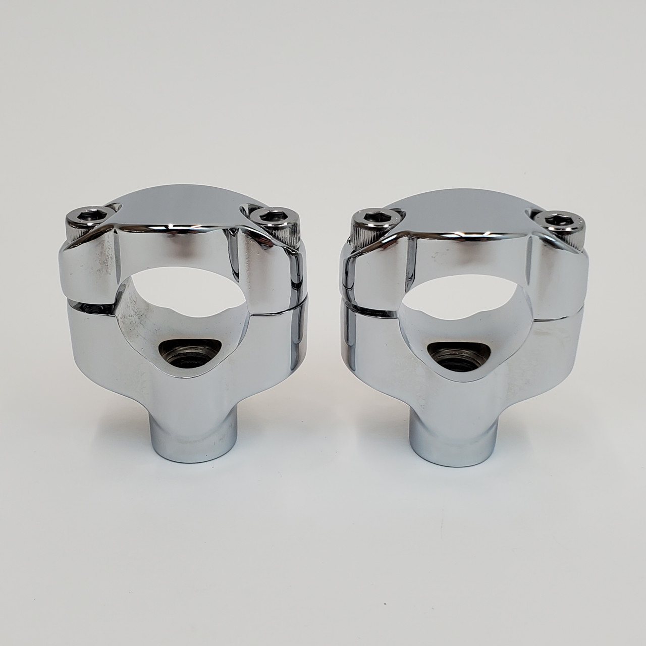 Chrome 15/8" Risers for 11/4" Fatbar Handlebars Fits 2006+ Softail Fat Bars & Custom Harley