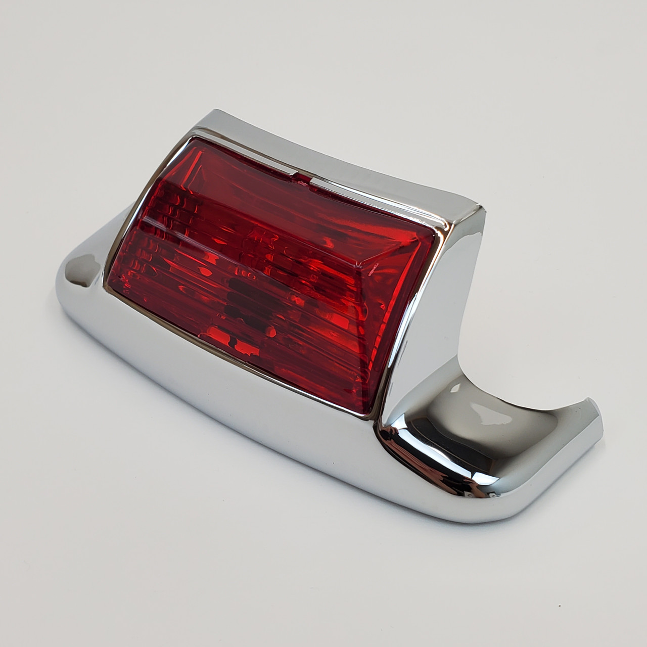 Chrome Rear Fender Tip Light w/Red Lens 1980-2008 Harley Street