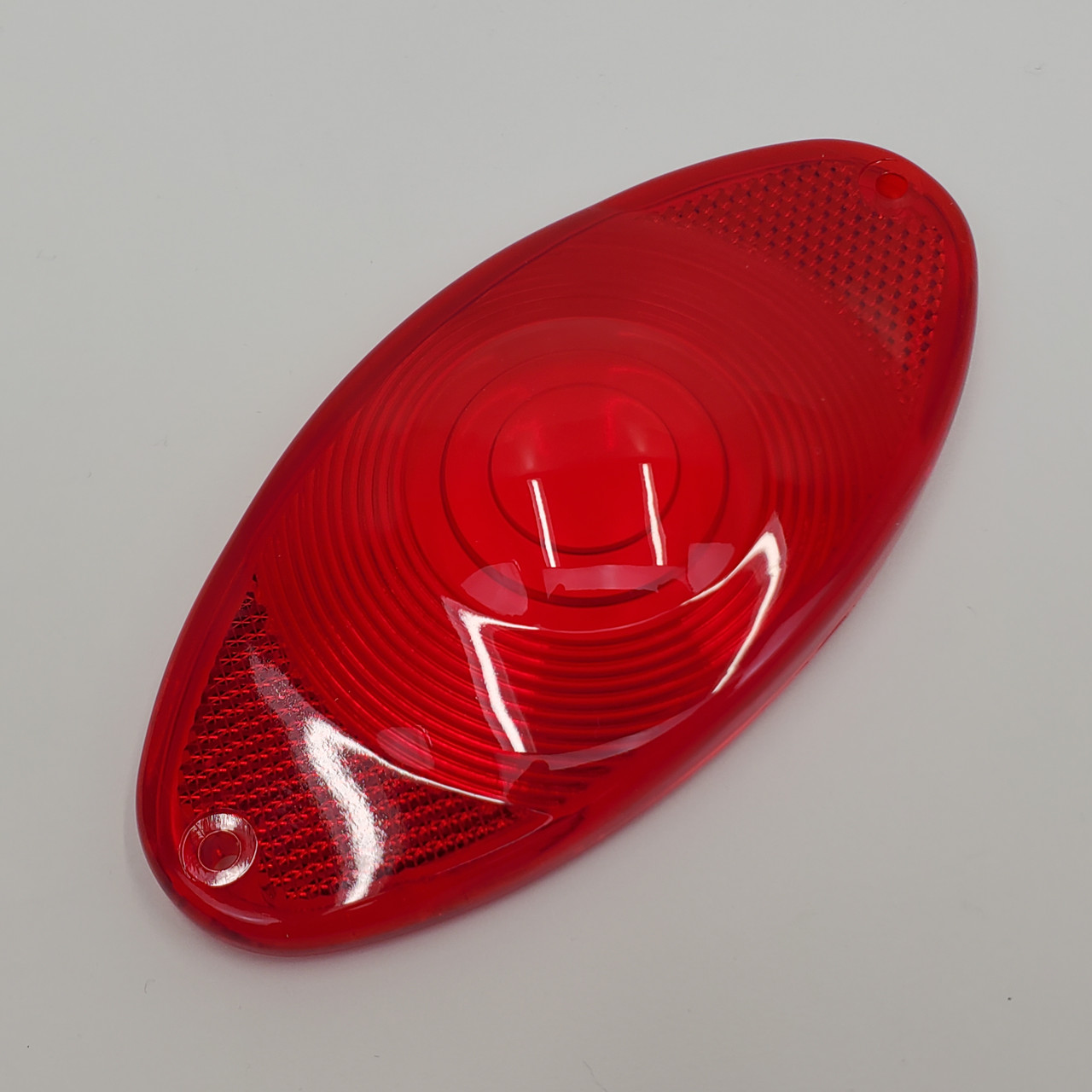 1939-1948 Harley Cat Eye Tail Light Replacement RED Plastic Lens