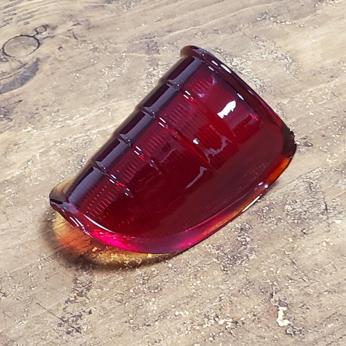 1939-1948 Harley Beehive Tail Light Replacement RED GLASS LENS - Replaces HD# 68090-39T - Harley Motorcycle Chopper Bobber