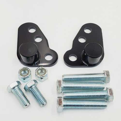 Black 1” Rear Shocks Lowering Kit for 2002-2010 Harley Touring Electra Glide FLHT, Road Glide FLTR, Road King FLHR, Street Glide FLHX Models with Thick Steel Plates, Instructions and Hardware