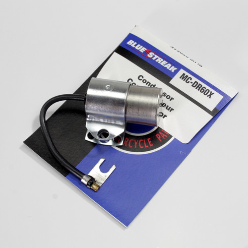 Blue Streak High Performance Ignition Condenser with Mount for 1948-(Early)1978 Harley Panhead/Shovelhead Big Twin & 1957-(Early)1978 Sportster XL w/ Points Ignition (Except Magneto) Replaces HD# 32726-30A Made in USA