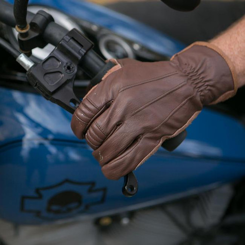 Biltwell Work Gloves  Brown Leather Motorcycle Gloves