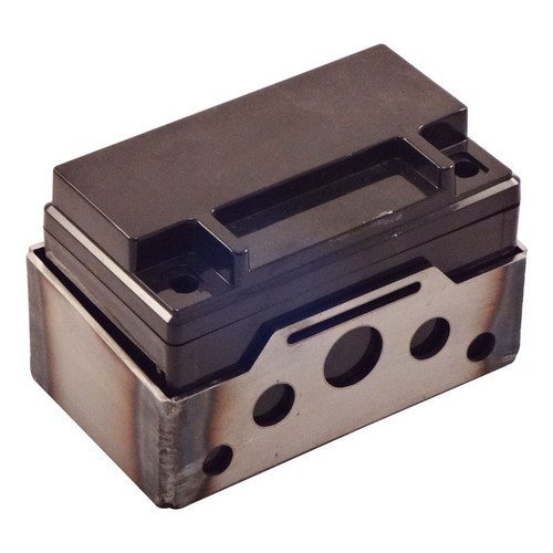 Billet Proof® “Swiss” Battery Box with Clamp for Ballistic® EVO3, EVZ74,  EVZ74L, EVZ78, and