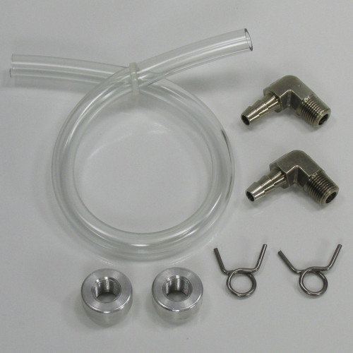 Copy of Billet Proof® Hose Style External Fuel Gauge for Gas Tank - Yellow Hose w/ Aluminum 1/8” Stepped Flanged Top hat Bungs and Brass Hardware